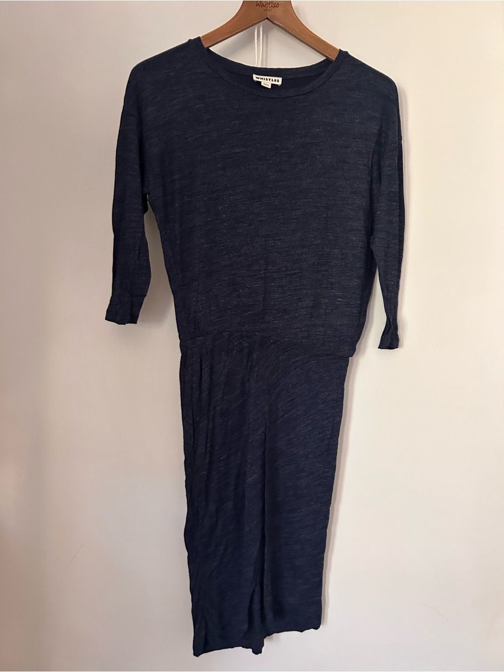 Whistles Navy jersey Midi Dress
